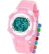 Juboos Kids Digital Watch for Boys Girls 5-18, 7 Colors LED Light Kids Sports Outdoor Wristwatch,...