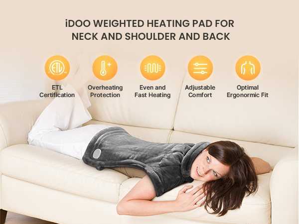 weighted heating pad for back