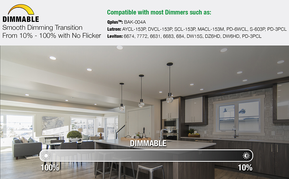 4 Inch Recessed LED Slim Panel Pot Lights Dimmable