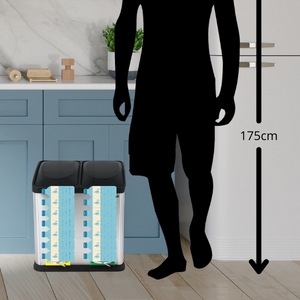 Bin size comparison with 175cm male