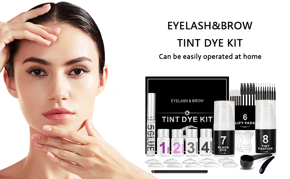 Lash Lift Kit & Brow Lamination Kit, 2 in 1 Eyelash Perm Kit & Eyebrow Lamination