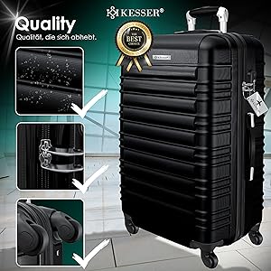 Kessler Großer Reisekoffer Schwarz | Hartschalen-Koffer + Kofferwaage + Gepäckanhänger 889b3e74 B7fe 4c7f Bbd3 B663e150cb69. CR0,0,3000,3000 PT0 SX300 V1