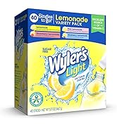 Wyler's Light Singles to Go Powder Packets, Water Drink Mix, Variety Pack, Pink, Strawberry & Blu...