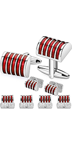 cufflinks,cuff links,mens cufflinks ,cufflinks for men ,shirt studs and cufflinks set，red cufflinks