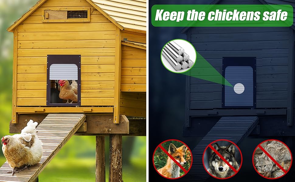 Automatic Chicken Coop Door Solar Power, Automatic Chicken