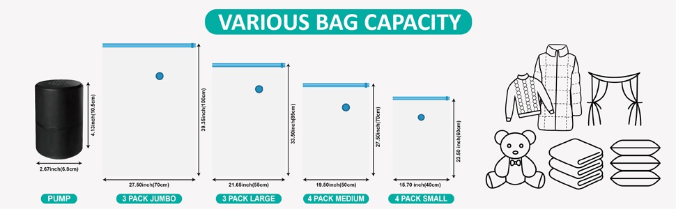 vacuum travel bags with pump vacuum seal bags with pump