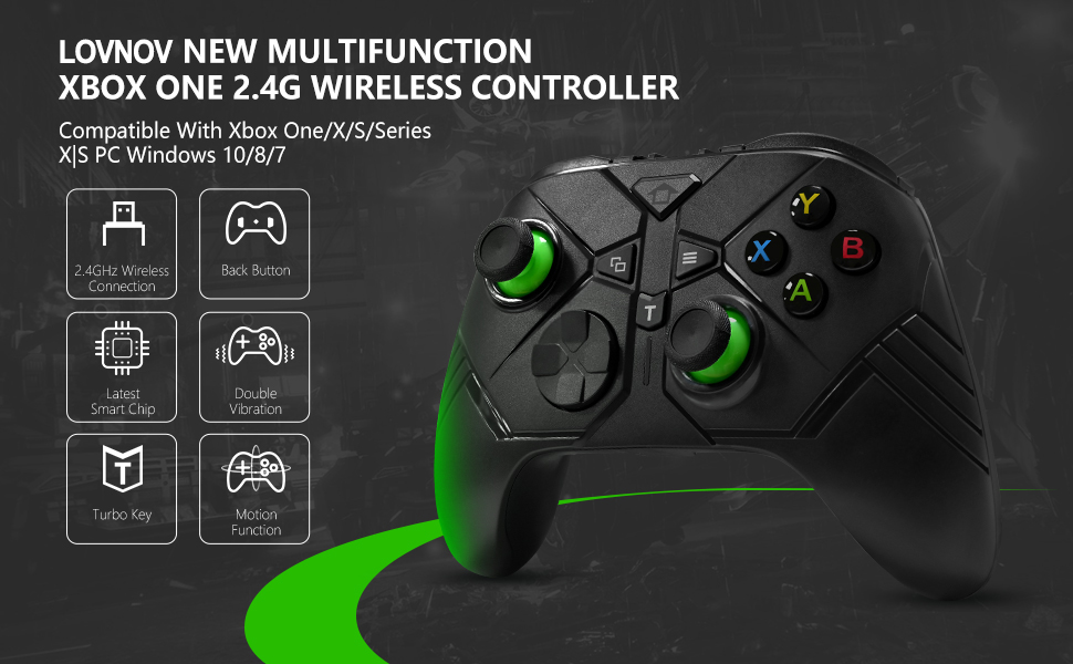 Wireless Controller for Xbox One LOVNOV 2.4GHZ Game Controller