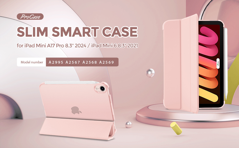 Amazon.com: ProCase Smart Case for iPad mini 7 A17 Pro 2024