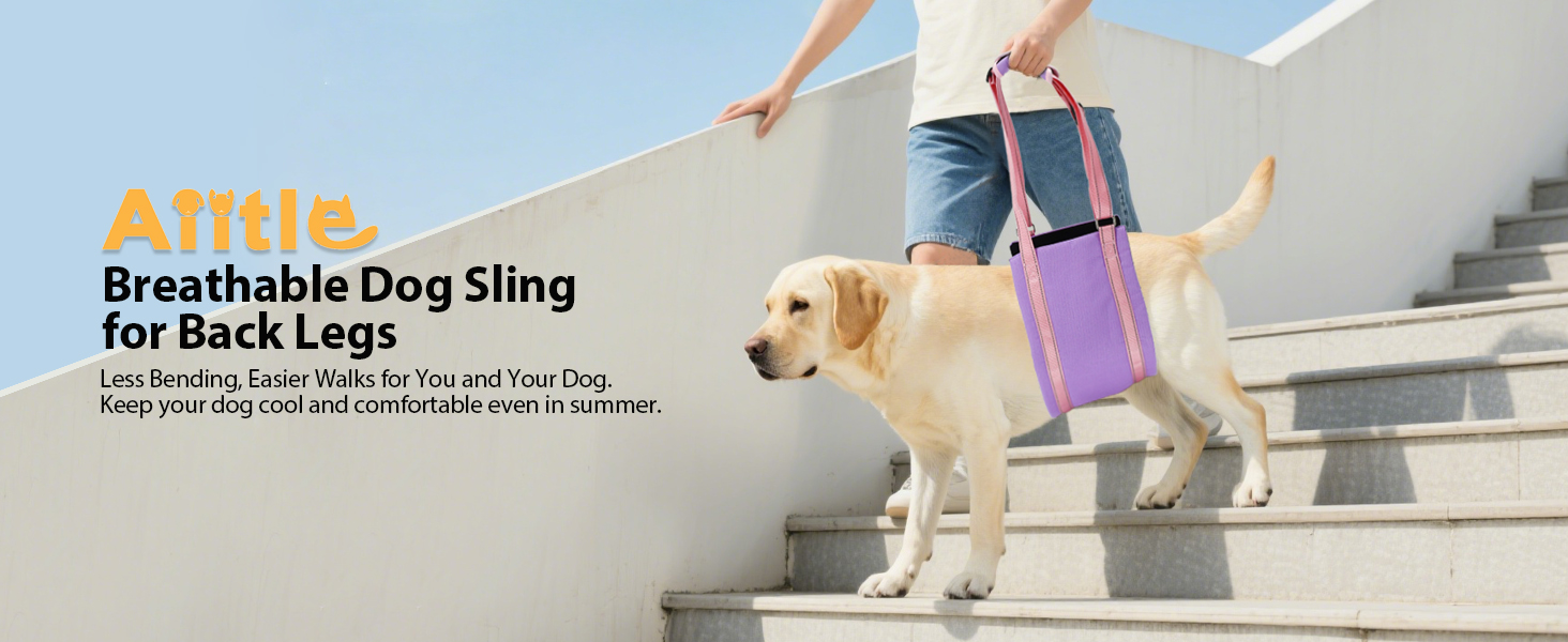 AIITLE Upgraded Dog Slings for Small Dogs - Hind Leg & Hip Support Harness