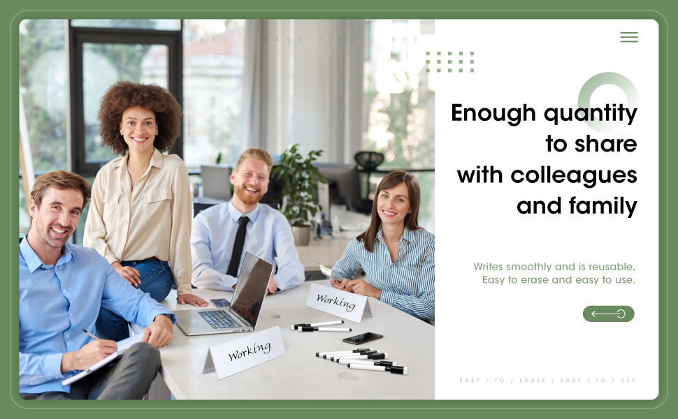 Fainne 20 Sets Reusable Name Tent Cards with Black Markers