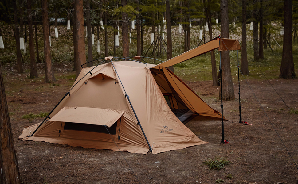 ☆送料無料 M Mountainhiker ワンタッチテン 海水浴 登山 733 Amazon.co.jp: Mountainhiker 3〜4人用のワンタッチテント、前室