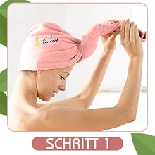 haarhandtuch mit knopf