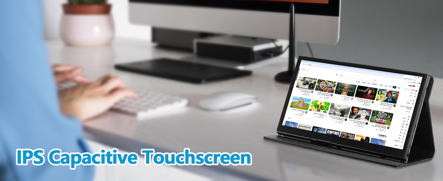 Yeexppz For Raspberry Pi 5 Touch Screen, IPS Capacitiva 1024x600, Portablel monitor for Pi Game