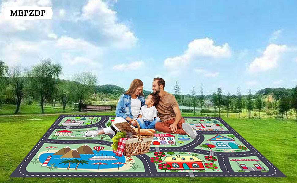 Car Carpet Rugs Play Mat for Kids,Road Traffic Rug Carpet