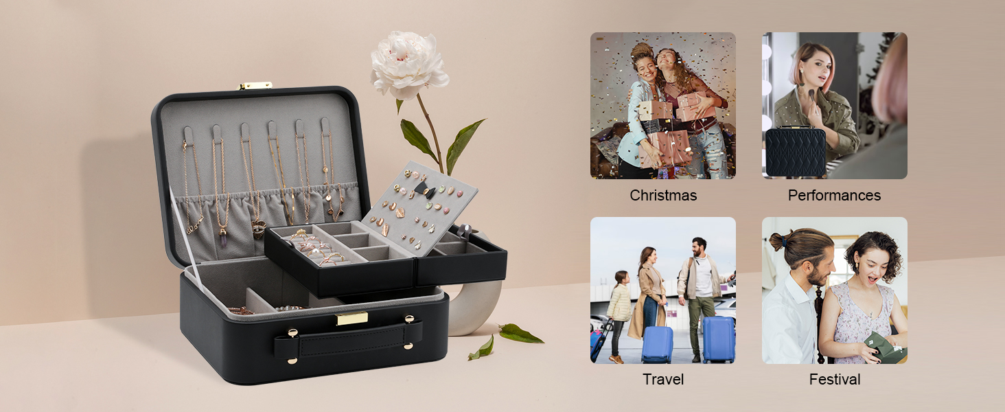 grey jewelry box for women