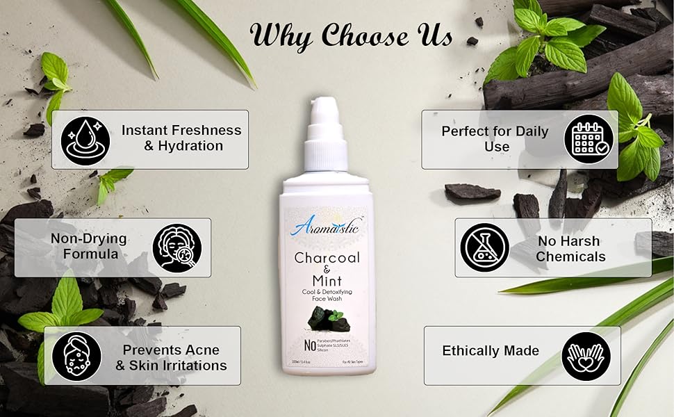 Paraben & Sulphates Free Charcoal & Mint Face Wash
