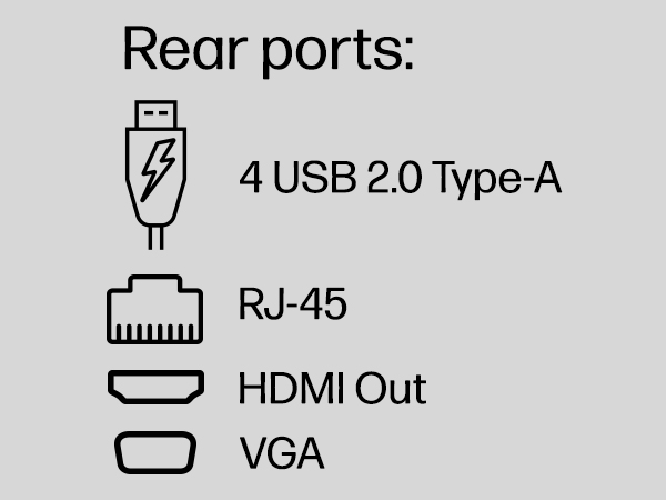 Rear ports
