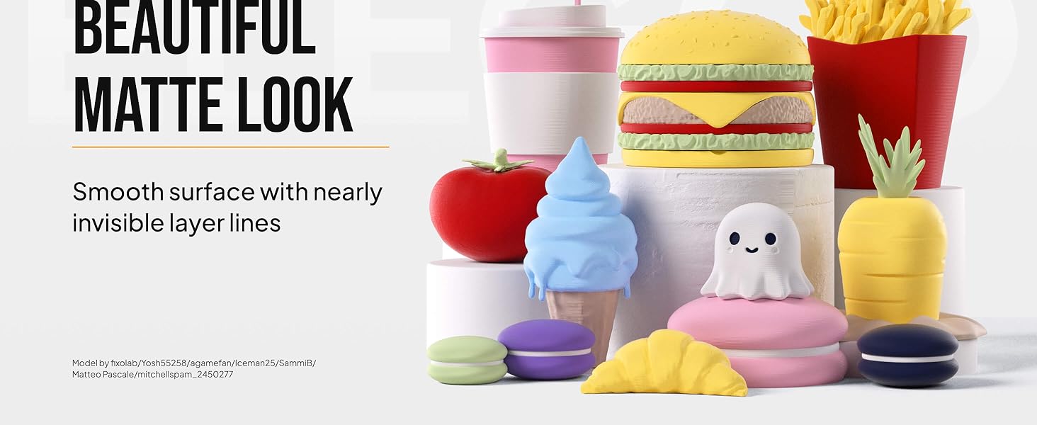 ELEGOO Matte PLA Filament 1.75mm Beige 1KG, 3D Printer Filament High Precision, 1kg Spool (2.2lbs) Fits for Most FDM 3D Printers 9 beautiful matte finish, nearly invisible layer lines