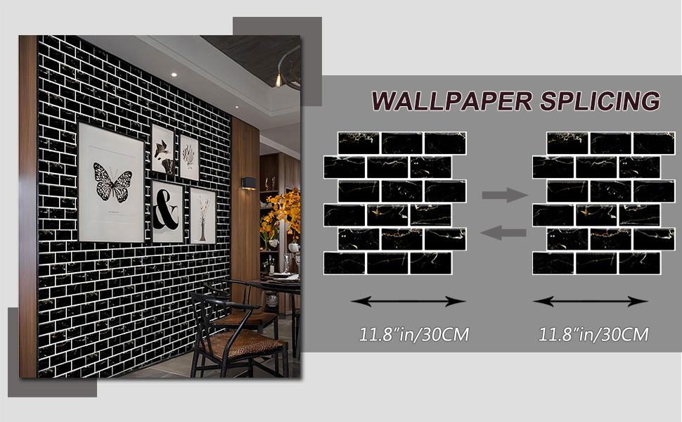 3D Peel and Stick Brick Backsplash