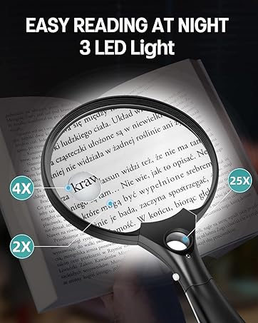 Large Magnifying Glass with Light