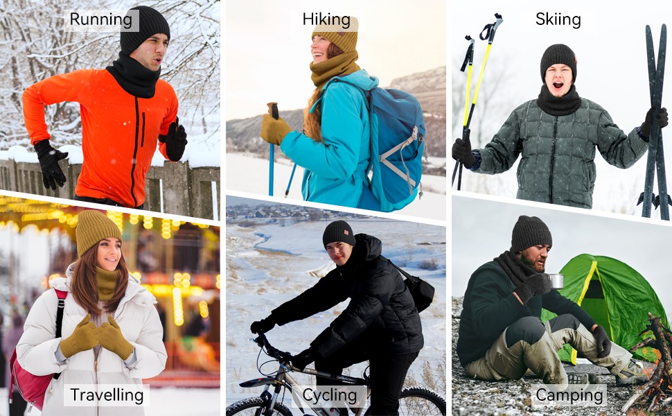 warm set for outdoor activities