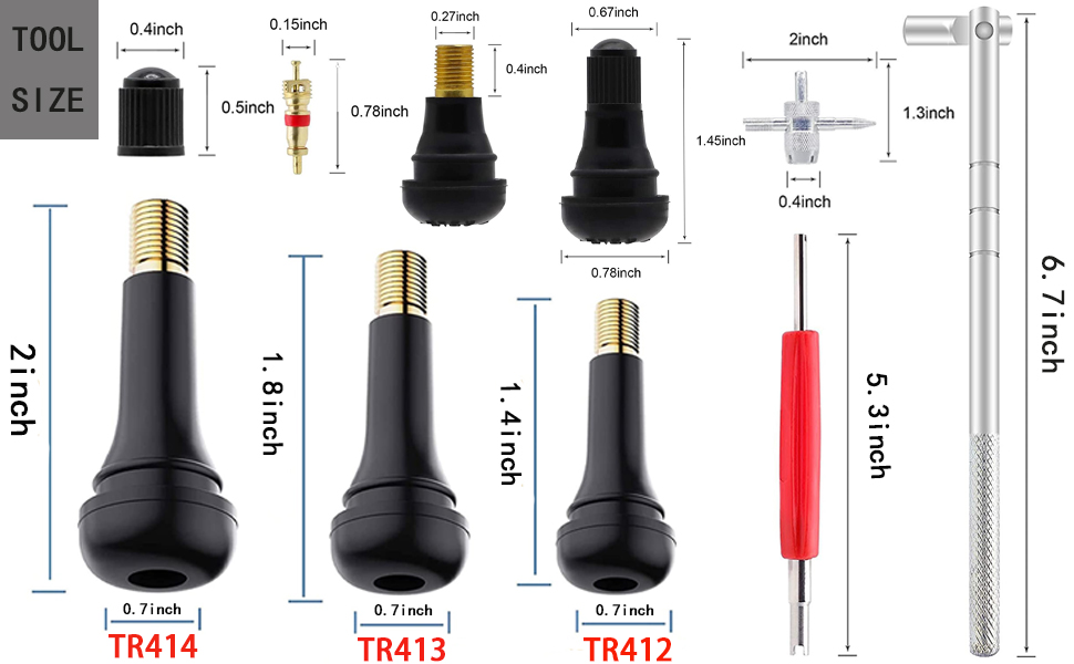 ZoneMart Valve Stem Puller Installer Tool, 10pcs TR412
