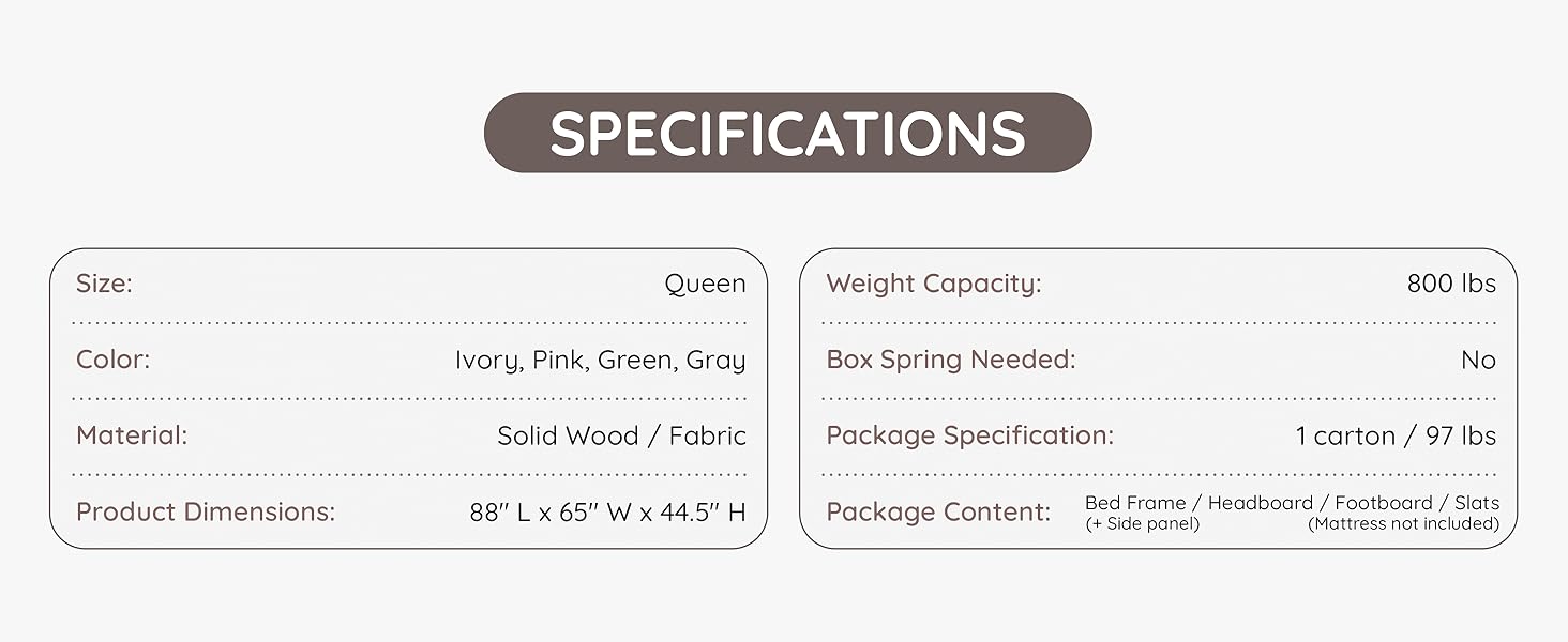  Bed Frame Velvet Fabric Upholstered Footboard strong wood slats