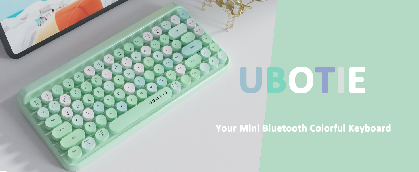 UBOTIE Portable Bluetooth Colorful Computer Keyboards