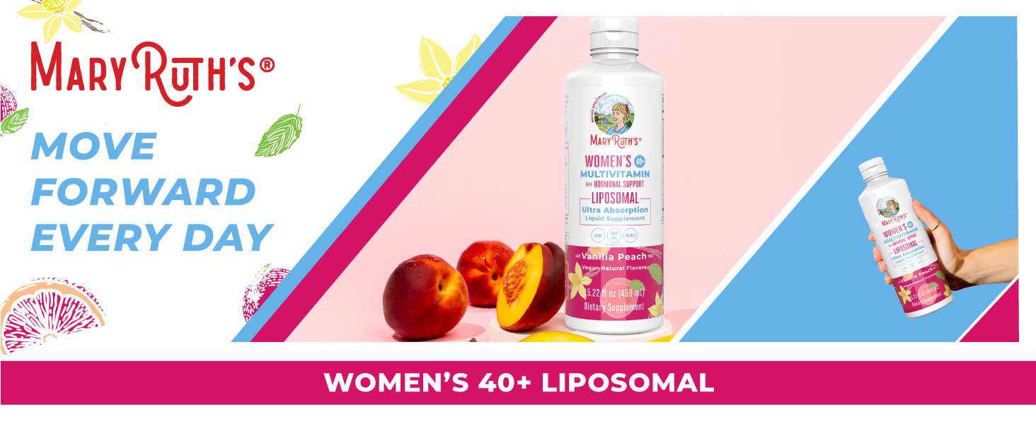 Women's 40+ Multivitamin Liposomal, Vanilla Peach, 15.22 oz
