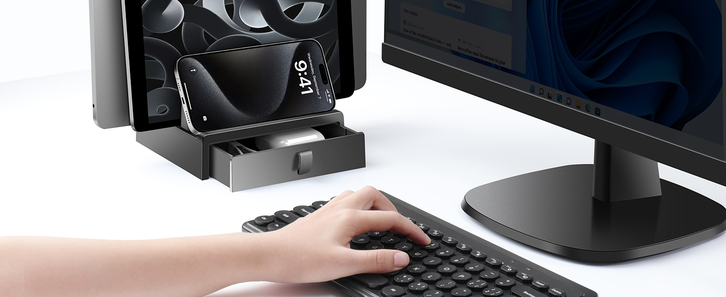 Vaydeer Vertical Laptop Stand with Drawer