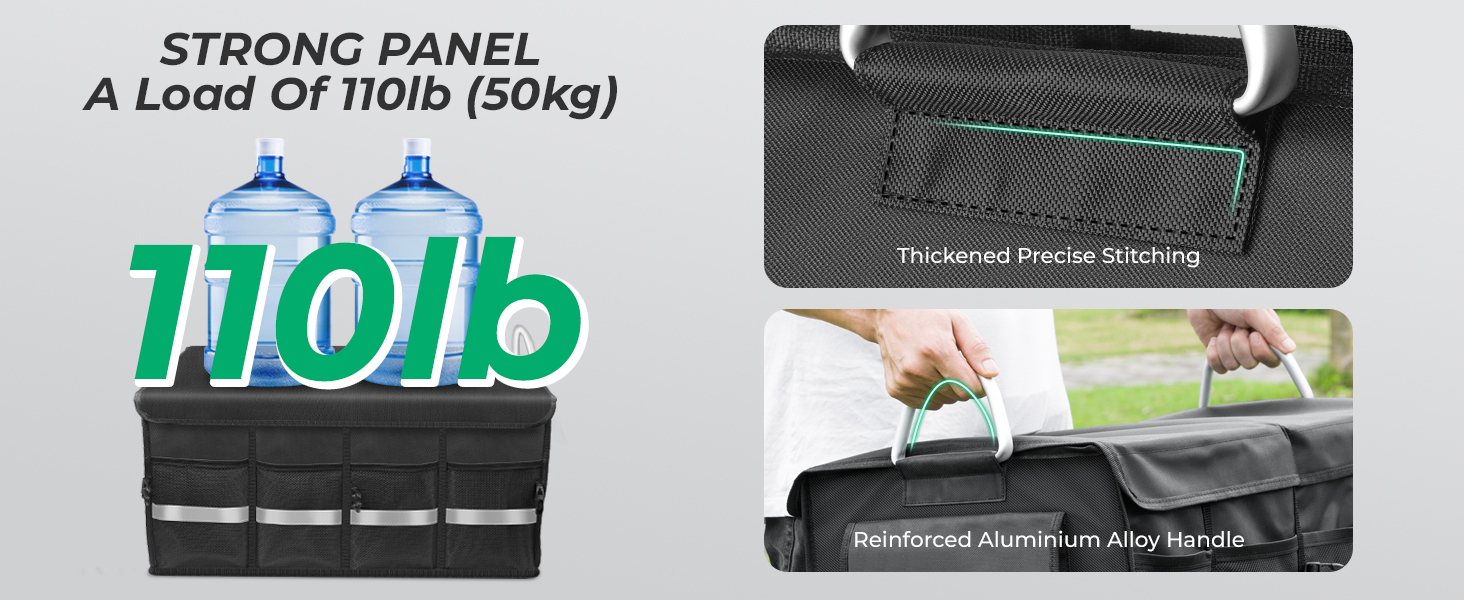 Oasser Trunk Organizer for SUV, Car Trunk Storage Organizer Collapsible