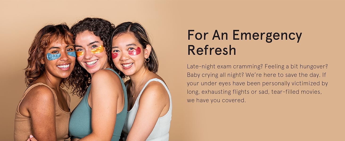 Travel-friendly 24k gold eye masks for dark circles and puffiness. Pamper up at home or on the go