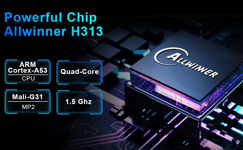 Puersit Android 10.0 TV Box, X96 Q, Allwinner H313 Quad Core Arm Cortex