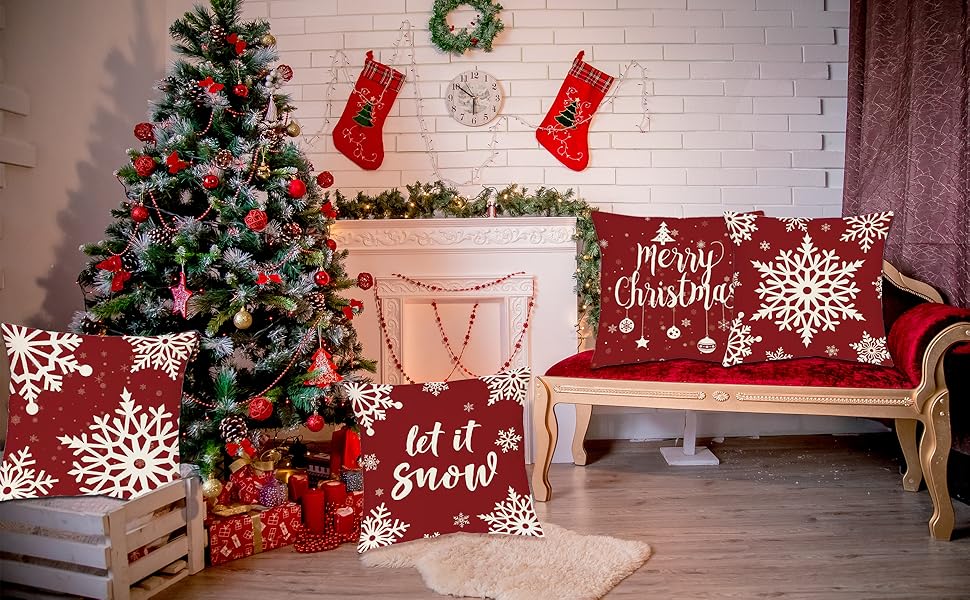 Ueerdand Christmas Decorations Pillow Covers 18 × 18 Inch