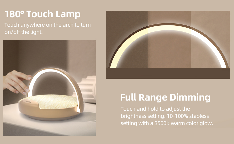 EZVALO Advanced Gift for Her, Bedside Lamp with Wireless Charger, 4 in