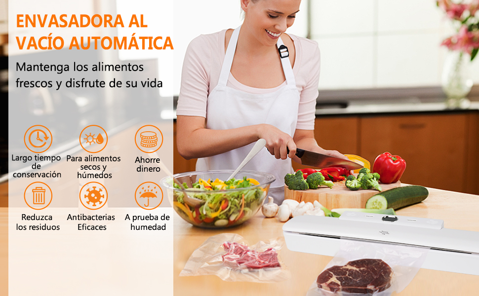 Envasadora al Vacío para Alimentos Secos y Húmedos - Conservación alimentos  - Los mejores precios