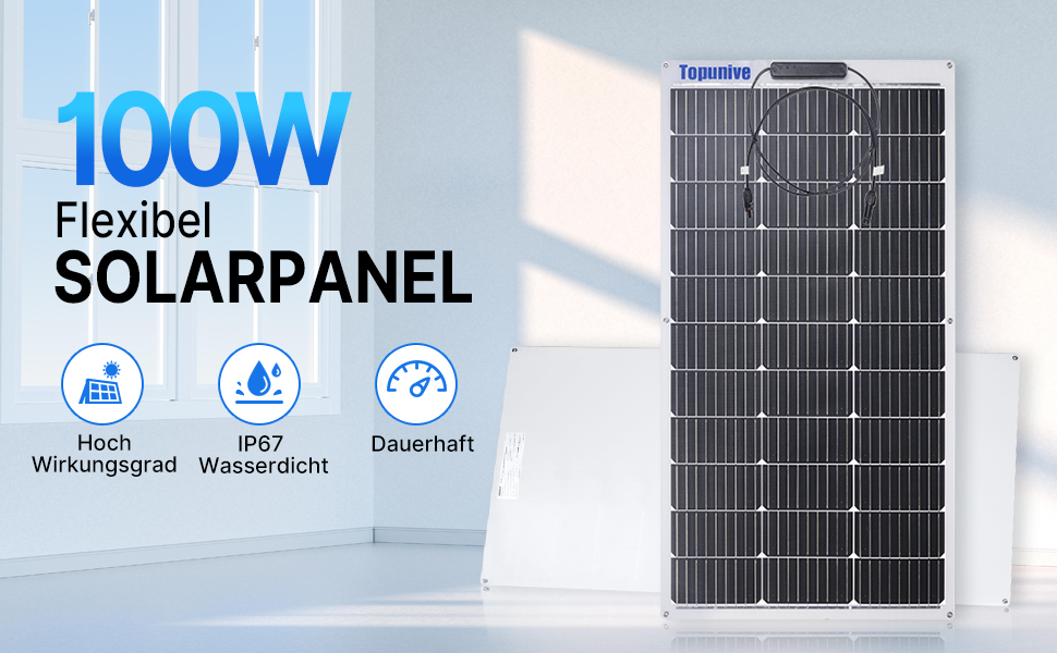 100W flexibel solarpanel 12V