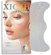 XICZH Glitter Freckles, Holographic Multichrome Freckles Temporary Face Tattoos, Body Face Glitte...