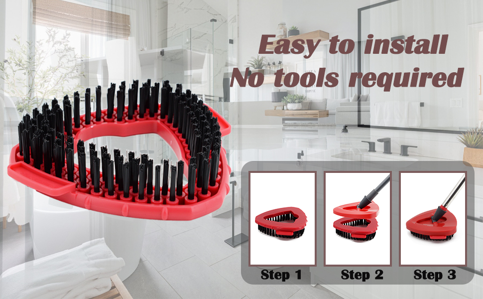 2 Pack Scrub Brush Floor Brush Head Compatible with Spin