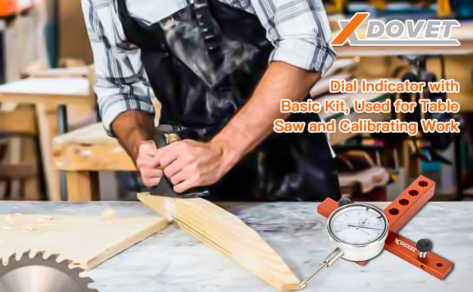 XDOVET Precision Dial Indicator,Table Saw Gauge Basic Kit