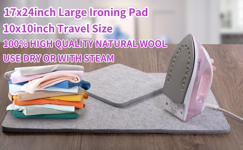 Rdutuok 17" X 24" Wool Pressing Mat for Quilting Large Size & 10" X 10