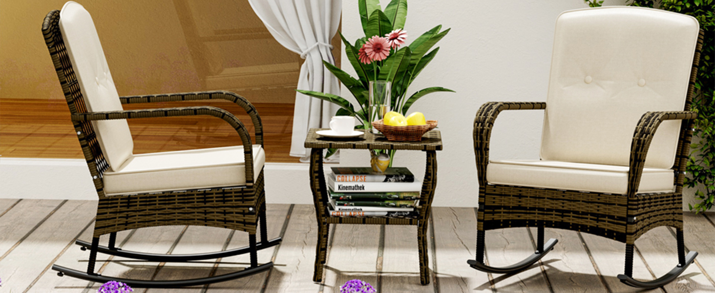 3 pieces bistro set outdoor