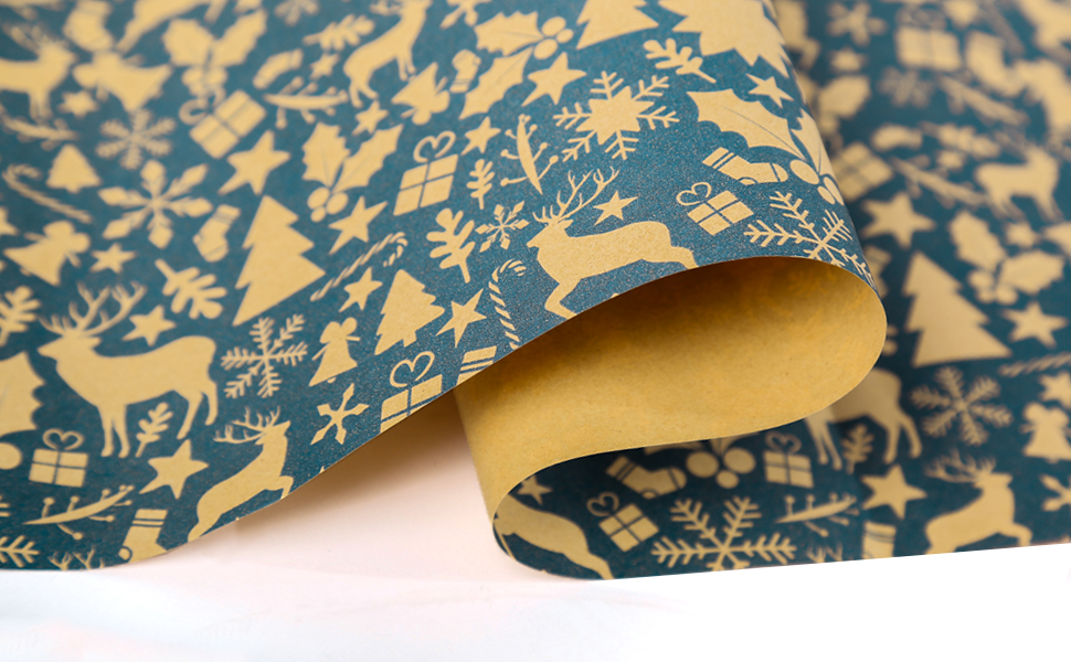 43cm *10m Floral Wrapping Paper Roll With Rose Love Heart,Topeedy ECO