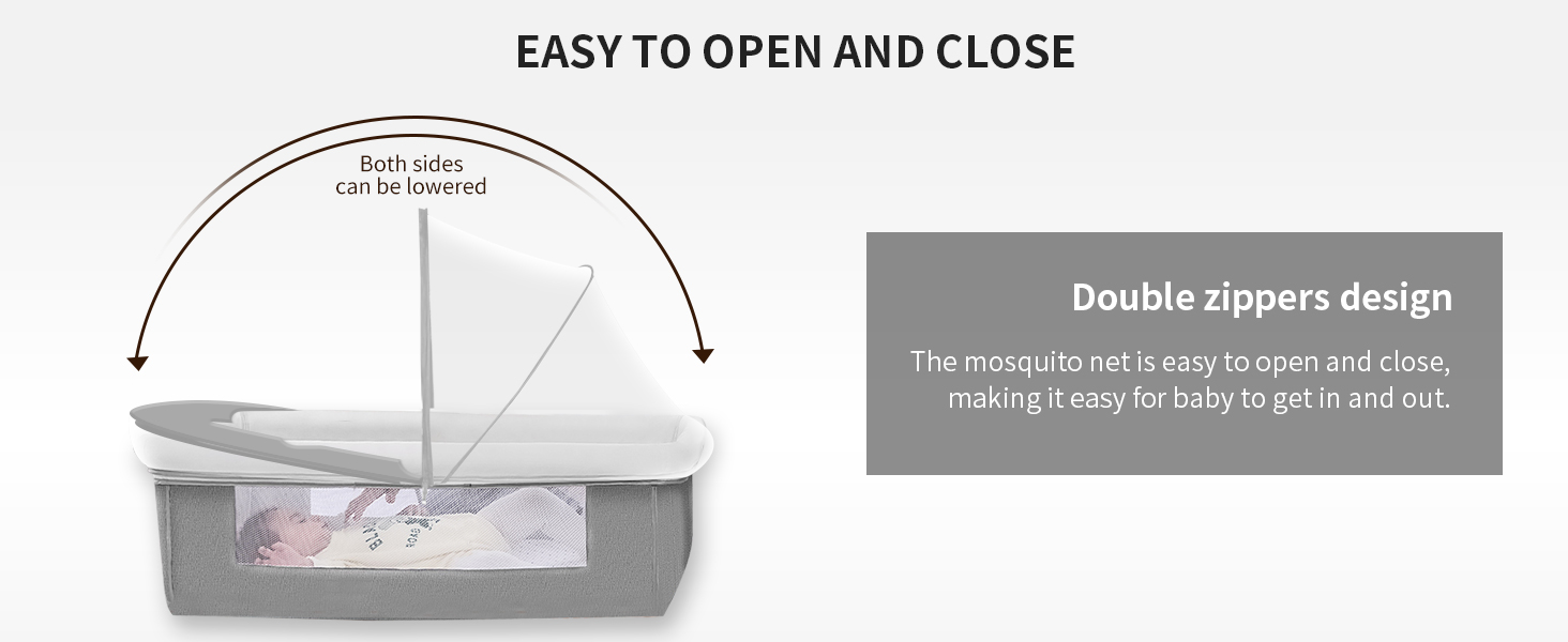 DUOMI Cover with TwoWay Zipper,Portable Mosquito Net Cover