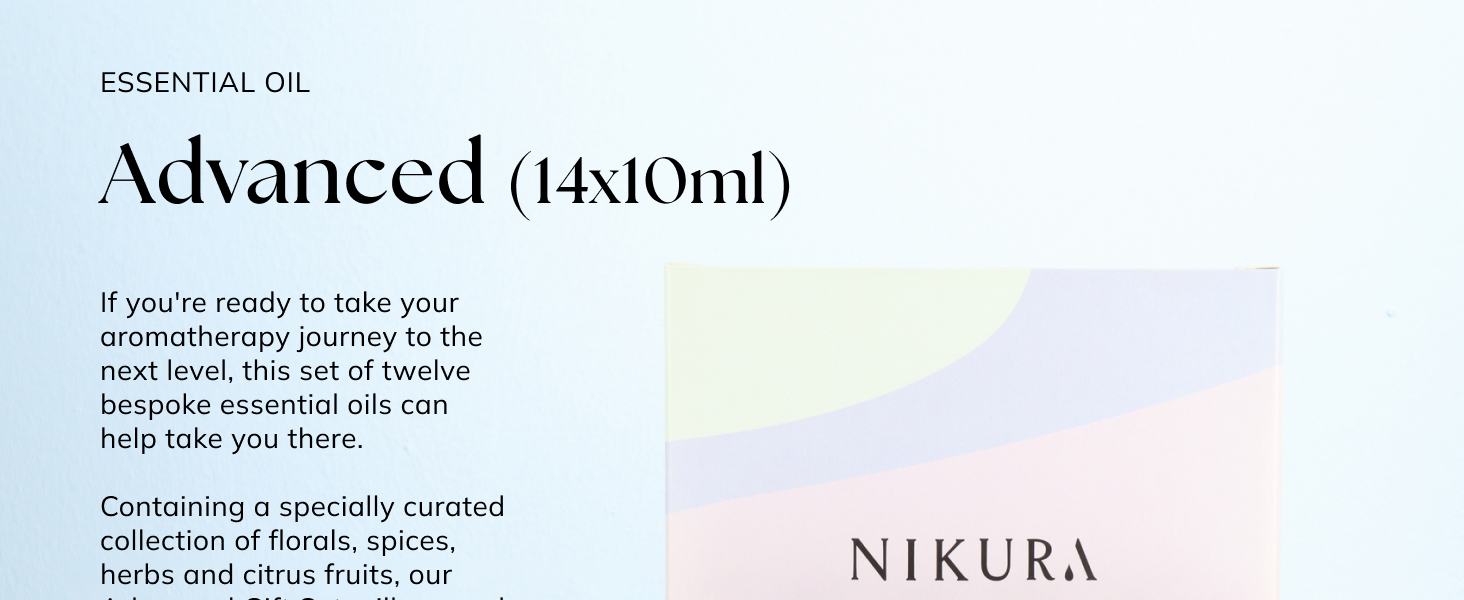 Nikura Advanced Essential Oil Gift Set 12 x 10ml Essential Oils for