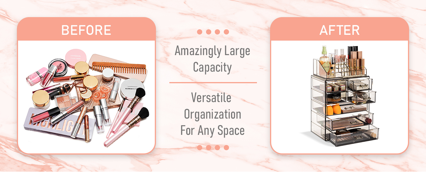 Find beauty in organization with the Sorbus Cosmetic Makeup and Jewelry Storage Case