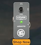 Looper-Pedal, LEKATO Gitarren-Looper-Effekt-Pedal Loop-Pedal Unlimited Overdubs Loop-Station 5 Mi...