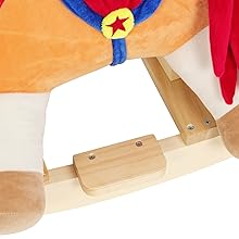 WOLTU Cavallo A Dondolo In Legno Unicorno Giocattolo Cavalcabile Per Bambini Bianco + Rosa 19 1