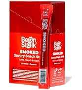 Bean Stalk Savory Snack Sticks Smoked Flavor| Plant Based Meatless Vegan Jerky Snacks | High-Prot...