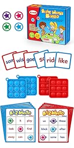 2 Levels Sight Words Bingo Game with Flash Cards